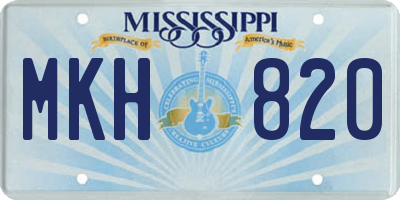 MS license plate MKH820