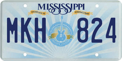 MS license plate MKH824