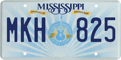 MS license plate MKH825