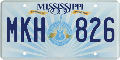 MS license plate MKH826