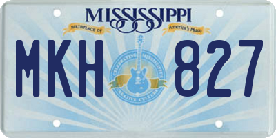 MS license plate MKH827