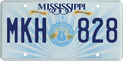 MS license plate MKH828