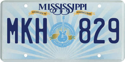 MS license plate MKH829