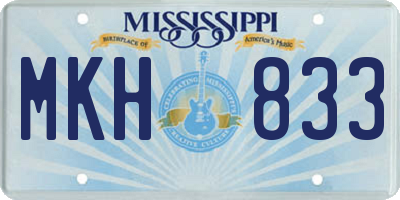 MS license plate MKH833