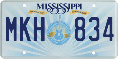 MS license plate MKH834