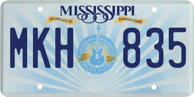 MS license plate MKH835