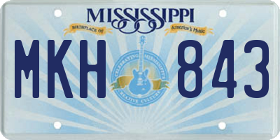 MS license plate MKH843