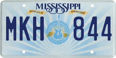 MS license plate MKH844