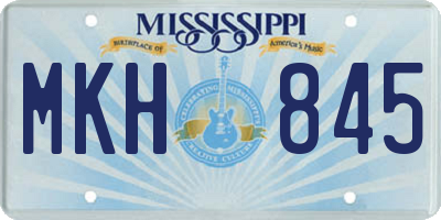 MS license plate MKH845