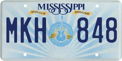 MS license plate MKH848