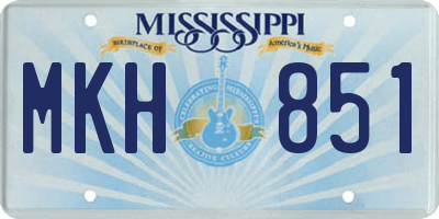 MS license plate MKH851