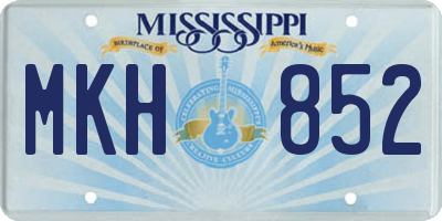 MS license plate MKH852