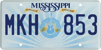 MS license plate MKH853