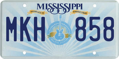 MS license plate MKH858