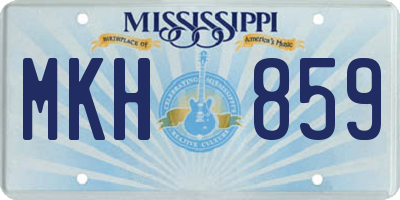 MS license plate MKH859