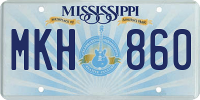 MS license plate MKH860