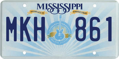 MS license plate MKH861