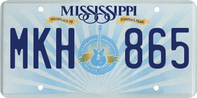 MS license plate MKH865