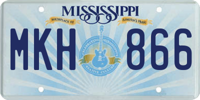 MS license plate MKH866
