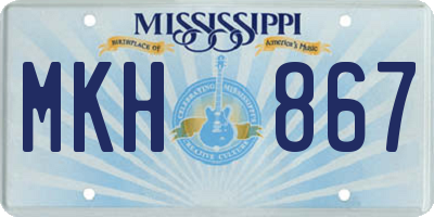 MS license plate MKH867