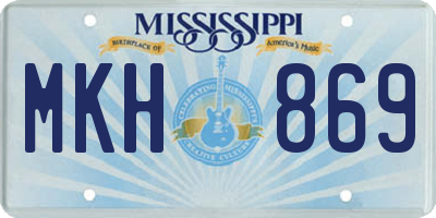 MS license plate MKH869