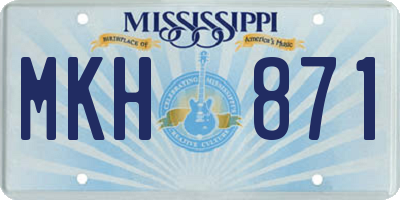 MS license plate MKH871