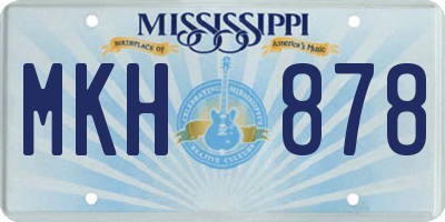 MS license plate MKH878