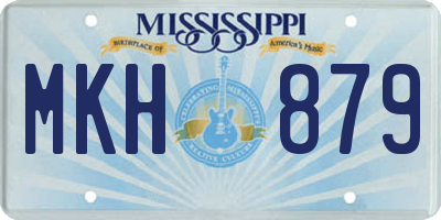 MS license plate MKH879