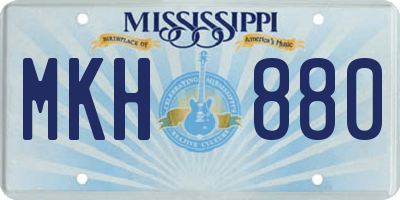 MS license plate MKH880