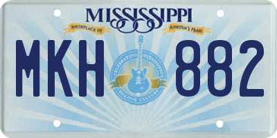 MS license plate MKH882