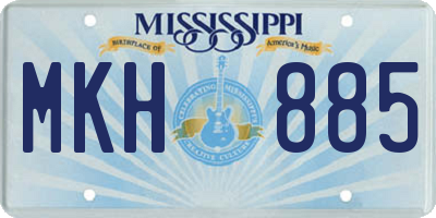 MS license plate MKH885