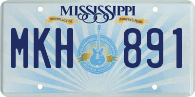 MS license plate MKH891