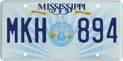 MS license plate MKH894