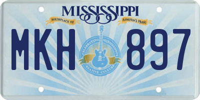 MS license plate MKH897