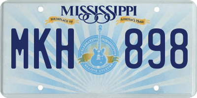 MS license plate MKH898