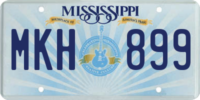 MS license plate MKH899