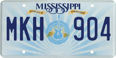 MS license plate MKH904
