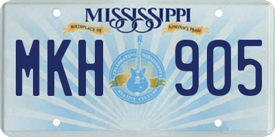 MS license plate MKH905