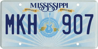 MS license plate MKH907