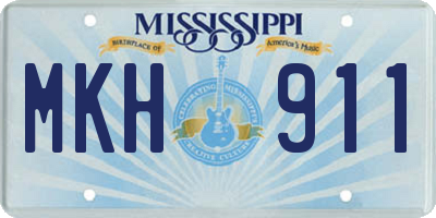 MS license plate MKH911