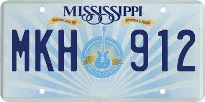 MS license plate MKH912