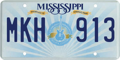 MS license plate MKH913
