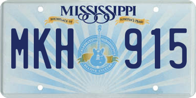 MS license plate MKH915