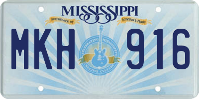 MS license plate MKH916