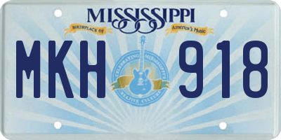 MS license plate MKH918