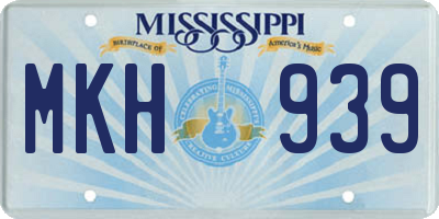 MS license plate MKH939