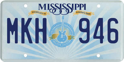 MS license plate MKH946
