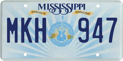 MS license plate MKH947