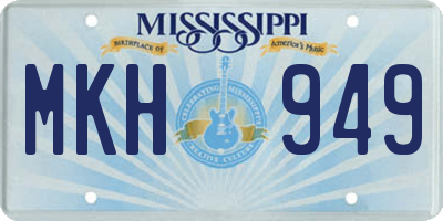 MS license plate MKH949