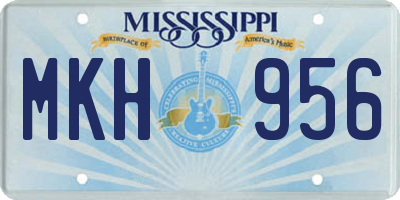 MS license plate MKH956